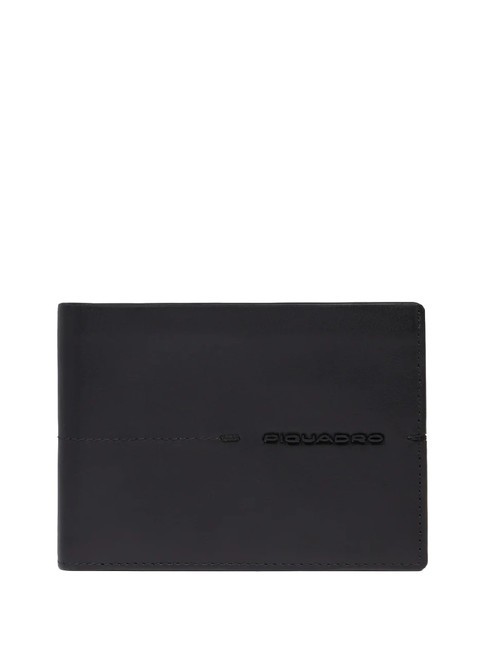 PIQUADRO KIRI Leather wallet, with coin purse Black - Men’s Wallets