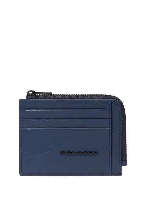 PIQUADRO KIRI Leather card holder blue - Men’s Wallets
