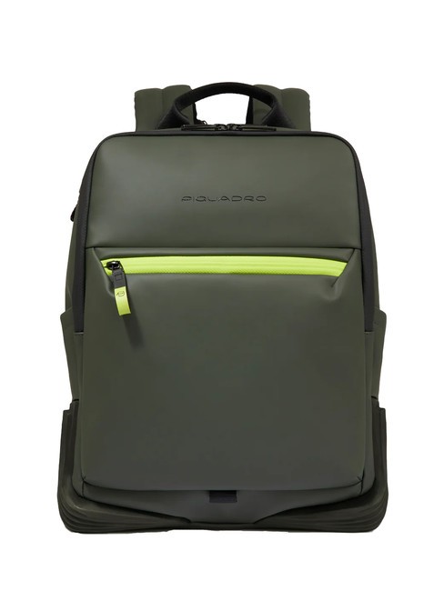 PIQUADRO CORNER SPECIALE GOMMATO  14" Laptop Backpack GREEN - Laptop backpacks