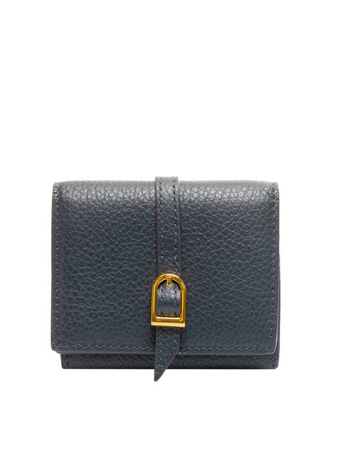 COCCINELLE CHERRY Small leather wallet, 4cc midnight blue - Women’s Wallets