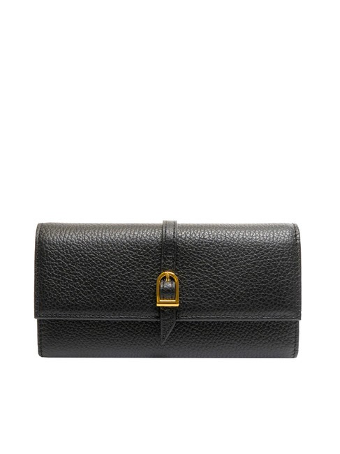 COCCINELLE CHERRY Large leather wallet, 12cc Black - Women’s Wallets
