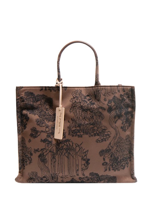 COCCINELLE NEVER WITHOUT BAG JACQUARD Handbag tote mul.carob/car - Women’s Bags