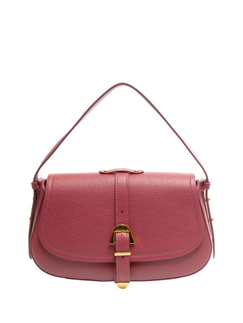 COCCINELLE MAGALU Hammered leather handbag garnet red - Women’s Bags