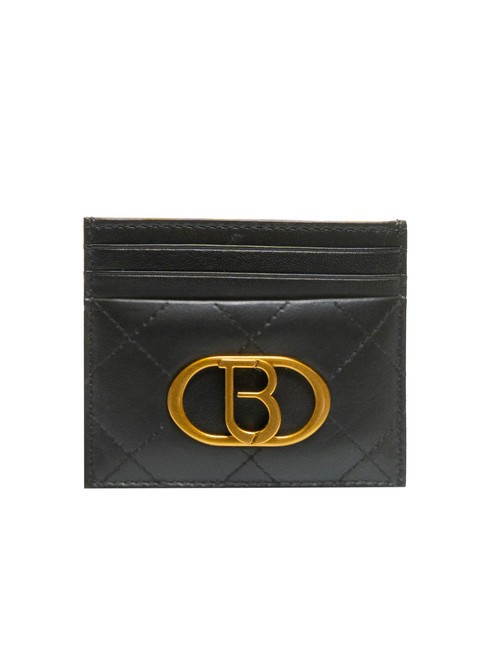 TOSCA BLU CHAMONIX Flat leather card holder Black - Women’s Wallets