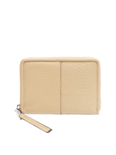 TOSCA BLU SIERRA Medium zip around leather wallet BEIGE - Women’s Wallets