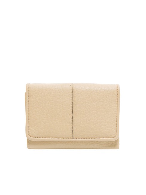 TOSCA BLU SIERRA Medium leather wallet with flap BEIGE - Women’s Wallets