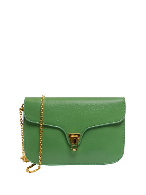 COCCINELLE BEAT ROCK Crackle leather flap bag peppermint - Women’s Bags