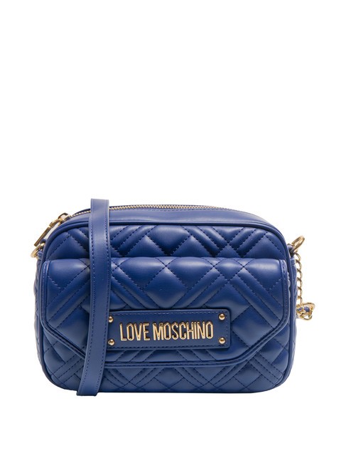 LOVE MOSCHINO QUILTED  Mini Shoulder Camera Bag blue - Women’s Bags