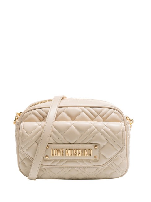 LOVE MOSCHINO QUILTED  Mini Shoulder Camera Bag ivory - Women’s Bags