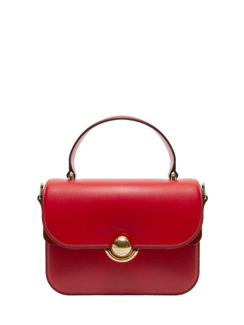 FURLA SFERA Leather briefcase bag with shoulder strap Venetian red - Women’s Bags
