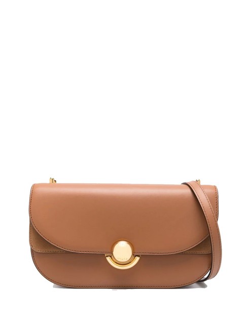 FURLA SFERA Leather shoulder bag with flap brandy - Women’s Bags