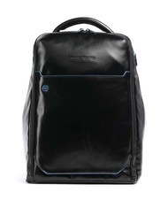 PIQUADRO BLUE SQUARE Leather backpack, 14" laptop holder - Laptop backpacks
