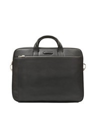 PIQUADRO CAMPIONARIO - MODUS 13" Laptop Briefcase, Leather Black - Work Briefcases - 1