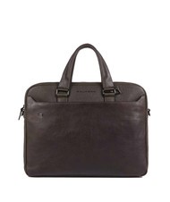 PIQUADRO CAMPIONARIO - BLACK SQUARE Leather briefcase for 15.6" laptop - Work Briefcases