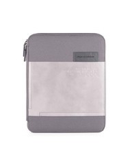 PIQUADRO CAMPIONARIO - ADE Notepad holder in leather and fabric GREY - Tablet holder& Organizer - 1