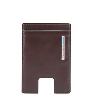 PIQUADRO CAMPIONARIO - BLUE SQUARE  Flat leather card holder MAHOGANY - Men&rsquo;s Wallets - 1