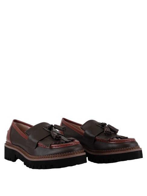 COCCINELLE BEAT MULTIMATERIAL  Leather moccasins mul.lam/bra/fon - Women’s shoes
