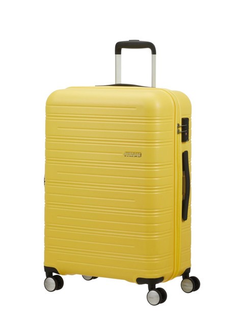 AMERICAN TOURISTER HIGH TURN  Medium Trolley matt yellow - Rigid Trolley Cases