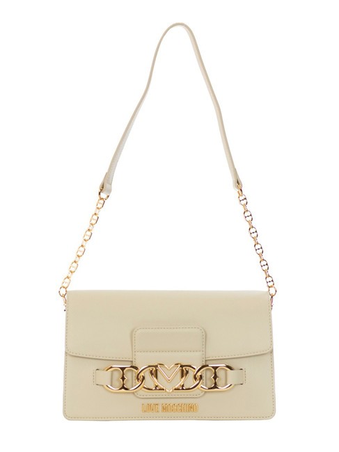 LOVE MOSCHINO HEART CHAIN Shoulder bag ivory - Women’s Bags