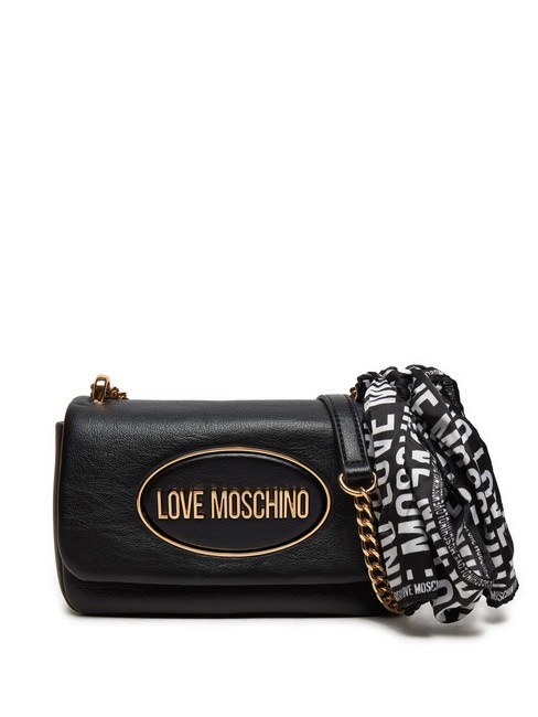 LOVE MOSCHINO FOULARD Micro shoulder bag Black - Women’s Bags