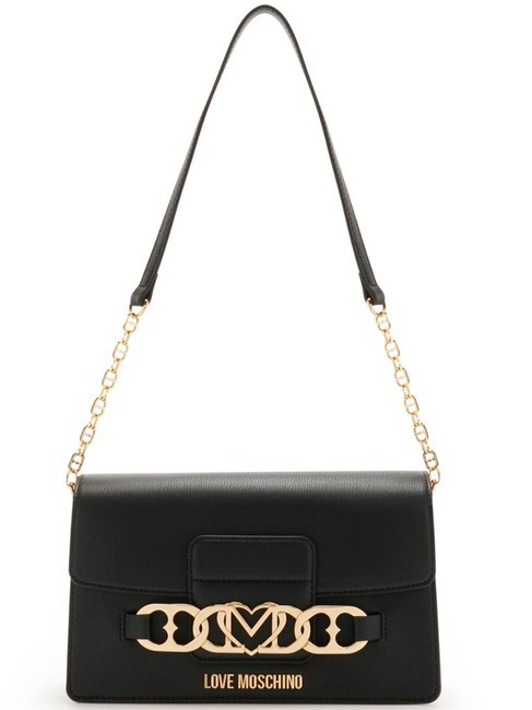 LOVE MOSCHINO HEART CHAIN Shoulder bag Black - Women’s Bags