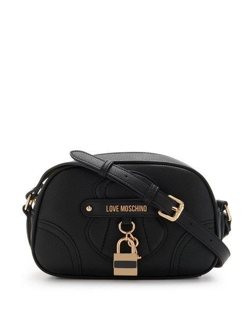 LOVE MOSCHINO PADLOCK Mini Shoulder Bag Black - Women’s Bags