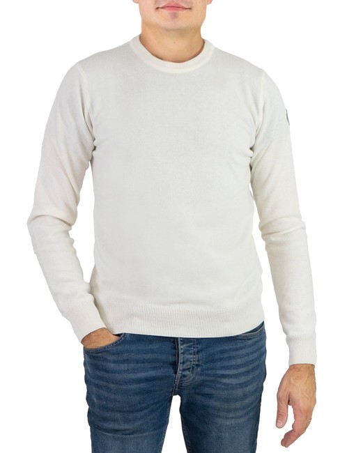 COLMAR PROUD Wool Blend Crewneck Sweater white - Men's Sweaters