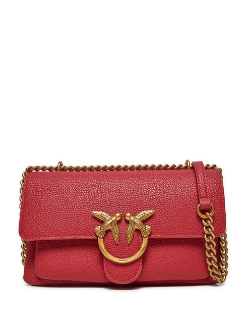 PINKO LOVE SOFT MINI Shoulder bag / crossbody bag red-antique gold - Women’s Bags