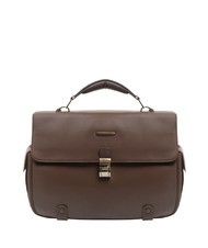 PIQUADRO CAMPIONARIO - MODUS OUT Leather briefcase, 15.6" laptop holder MORO - Work Briefcases - 1
