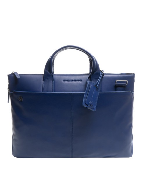 PIQUADRO BLUE SQUARE SPECIAL 13" Laptop Briefcase, Leather blue9 - Work Briefcases