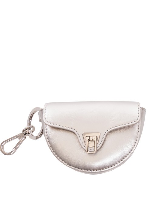 COCCINELLE BEAT ROCK  Leather coin case SILVER - Women’s Wallets