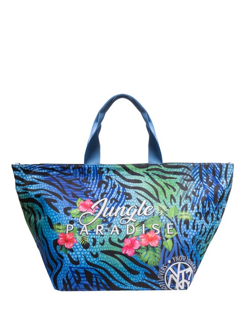 YNOT JUNGLE PARADISE Medium beach shopping bag blue - Women’s Bags