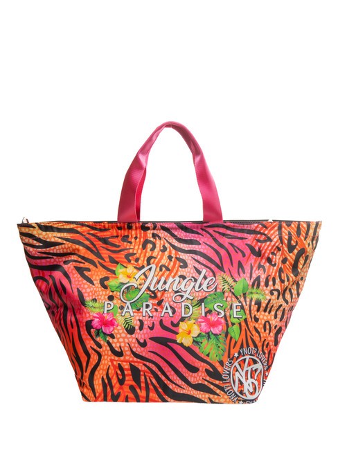 YNOT JUNGLE PARADISE Medium beach shopping bag fuchsia - Women’s Bags