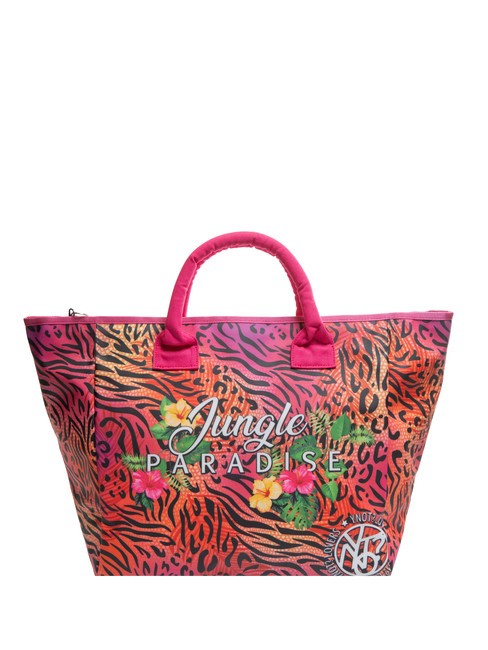 YNOT JUNGLE PARADISE Maxi beach shopping bag fuchsia - Women’s Bags