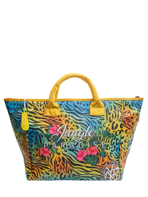 YNOT JUNGLE PARADISE Maxi beach shopping bag yellow - Women’s Bags
