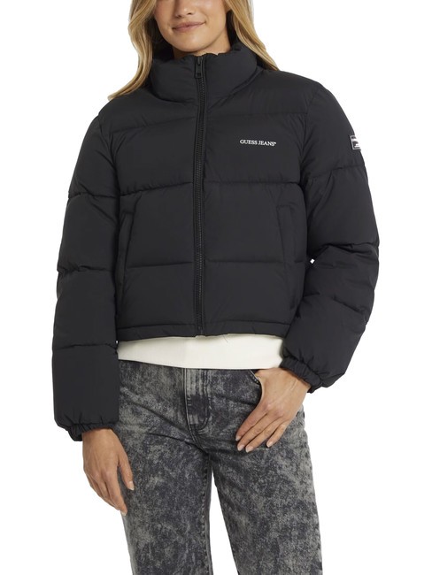 GUESS JEANS CROPPED PUFFER Padded jacket jetbla - Women's down jackets