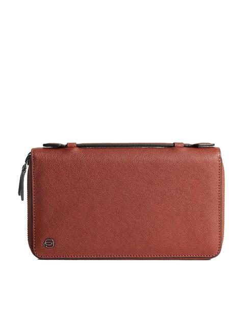 PIQUADRO BLACK SQUARE Leather clutch wallet LEATHER - Tablet holder& Organizer