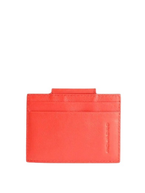 PIQUADRO URBAN  Leather card holder RED - Men’s Wallets