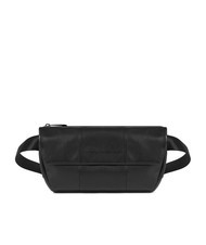 PIQUADRO CAMPIONARIO -  URBAN Leather bum bag Black - Hip pouches - 1