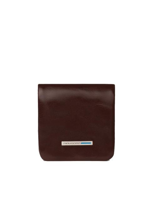 PIQUADRO BLUE SQUARE Leather coin purse MAHOGANY - Men’s Wallets