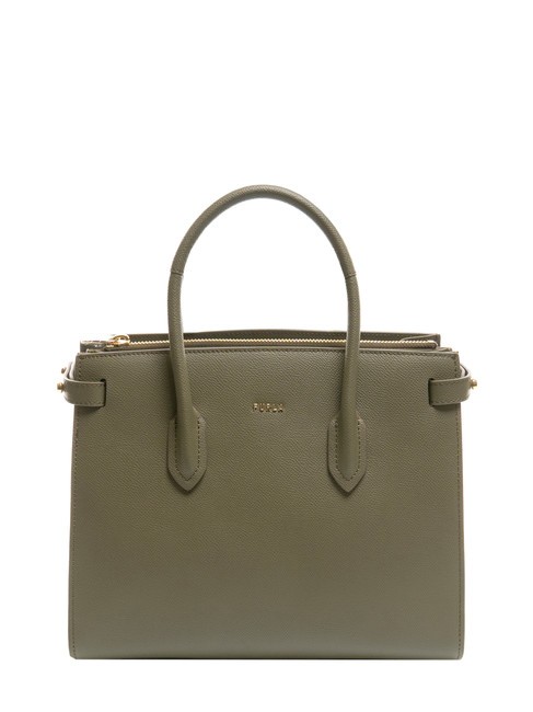 FURLA GARDENIA Andromeda print leather handbag sage - Women’s Bags
