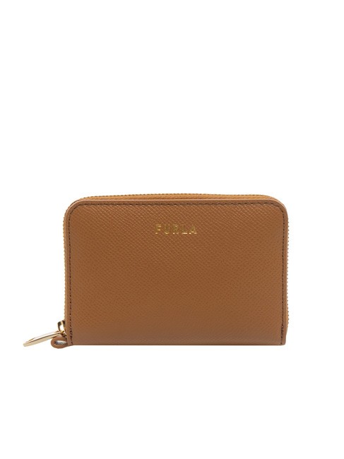 FURLA GARDENIA Small leather zip around wallet brandy - Women’s Wallets