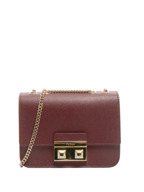 FURLA BELLA  Mini shoulder bag, in leather Red currant - Women’s Bags
