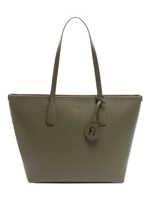 FURLA CLASSIC Andromeda print leather shopper bag sage - Women’s Bags