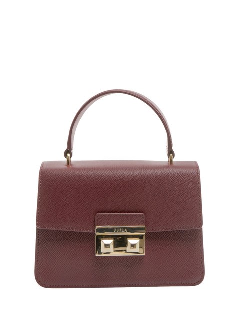 FURLA BELLA Small leather bag st andromeda Red currant - Women’s Bags