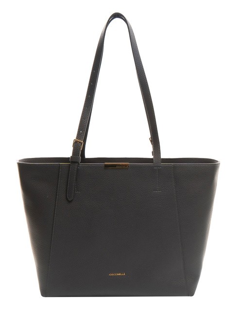 COCCINELLE CHER Hammered leather shopping bag slate - Women’s Bags