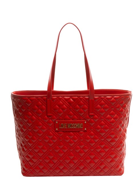 LOVE MOSCHINO QUILTED Quilted shopping bag RED - Women’s Bags