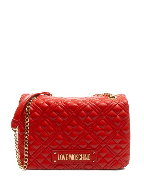 LOVE MOSCHINO QUILTED Convertible Shoulder/cross body bag RED - Women’s Bags