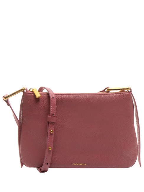 COCCINELLE MAGIE Textured leather flat bag rosewood - Women’s Bags