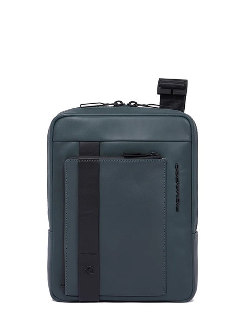 PIQUADRO DAVID Leather bag for iPad mini GREEN - Over-the-shoulder Bags for Men